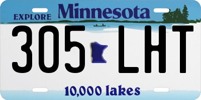 MN license plate 305LHT