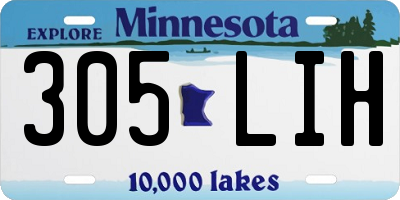 MN license plate 305LIH