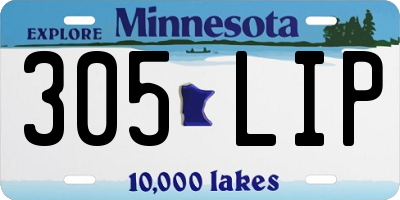 MN license plate 305LIP
