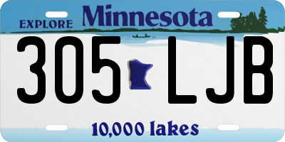 MN license plate 305LJB