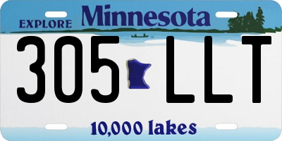 MN license plate 305LLT
