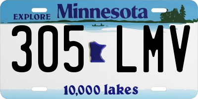 MN license plate 305LMV