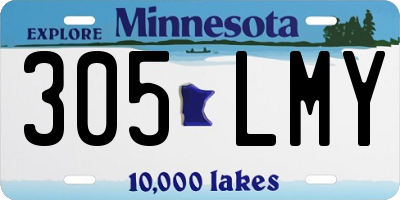 MN license plate 305LMY