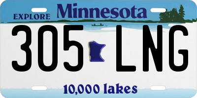 MN license plate 305LNG