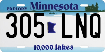 MN license plate 305LNQ
