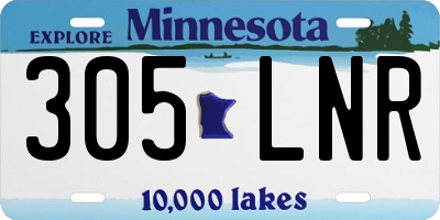 MN license plate 305LNR