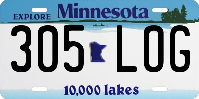MN license plate 305LOG