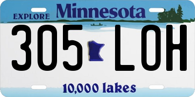 MN license plate 305LOH