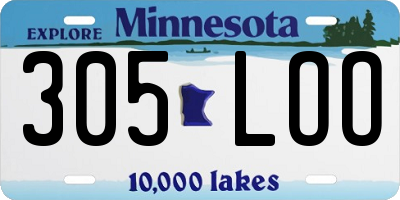 MN license plate 305LOO