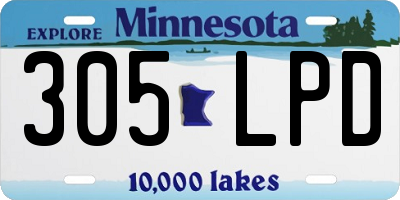MN license plate 305LPD