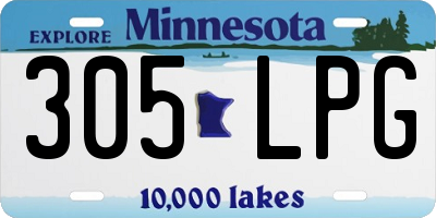 MN license plate 305LPG