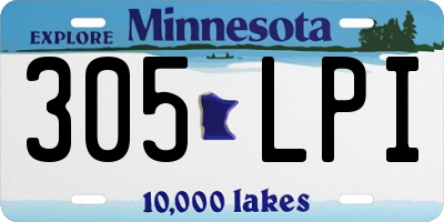 MN license plate 305LPI
