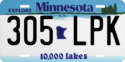 MN license plate 305LPK