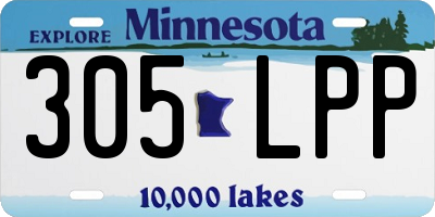 MN license plate 305LPP