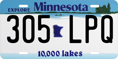 MN license plate 305LPQ