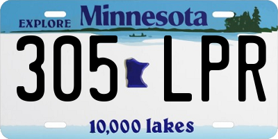 MN license plate 305LPR