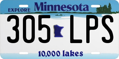 MN license plate 305LPS