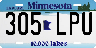 MN license plate 305LPU
