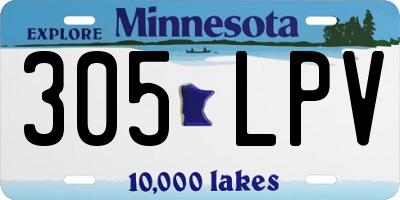 MN license plate 305LPV