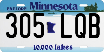 MN license plate 305LQB