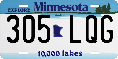 MN license plate 305LQG
