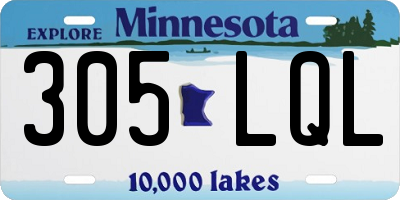 MN license plate 305LQL