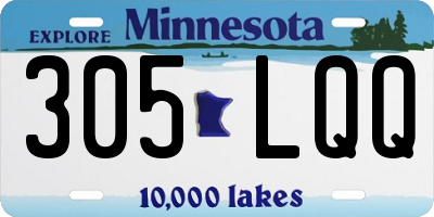 MN license plate 305LQQ