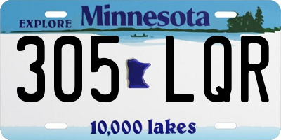 MN license plate 305LQR