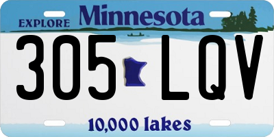 MN license plate 305LQV