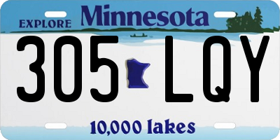 MN license plate 305LQY
