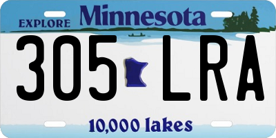 MN license plate 305LRA
