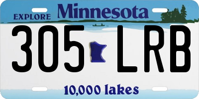 MN license plate 305LRB