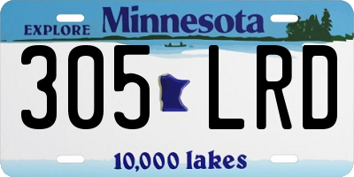 MN license plate 305LRD