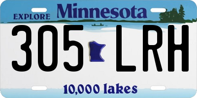 MN license plate 305LRH