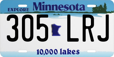 MN license plate 305LRJ