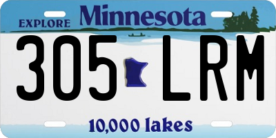 MN license plate 305LRM