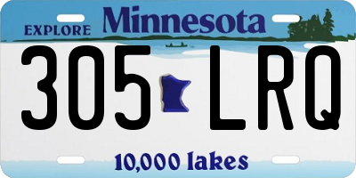 MN license plate 305LRQ