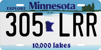 MN license plate 305LRR