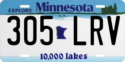MN license plate 305LRV