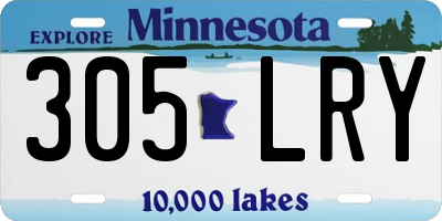 MN license plate 305LRY