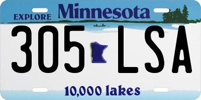 MN license plate 305LSA