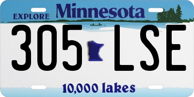 MN license plate 305LSE