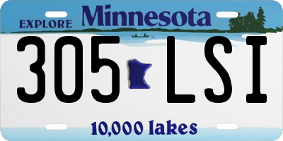 MN license plate 305LSI
