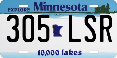 MN license plate 305LSR