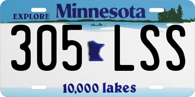 MN license plate 305LSS