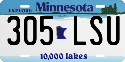 MN license plate 305LSU