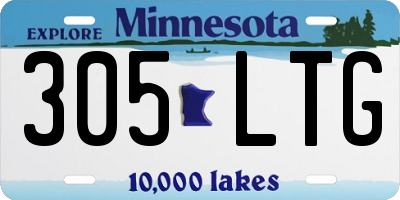 MN license plate 305LTG
