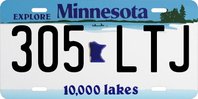 MN license plate 305LTJ