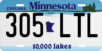 MN license plate 305LTL