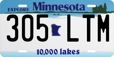 MN license plate 305LTM